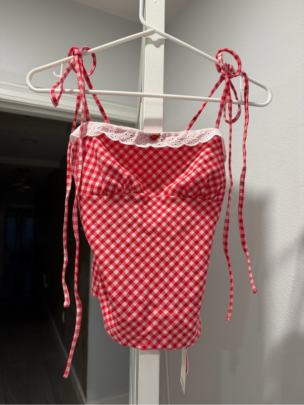 NWT CIDER Summer Red Picnic Tank Top
